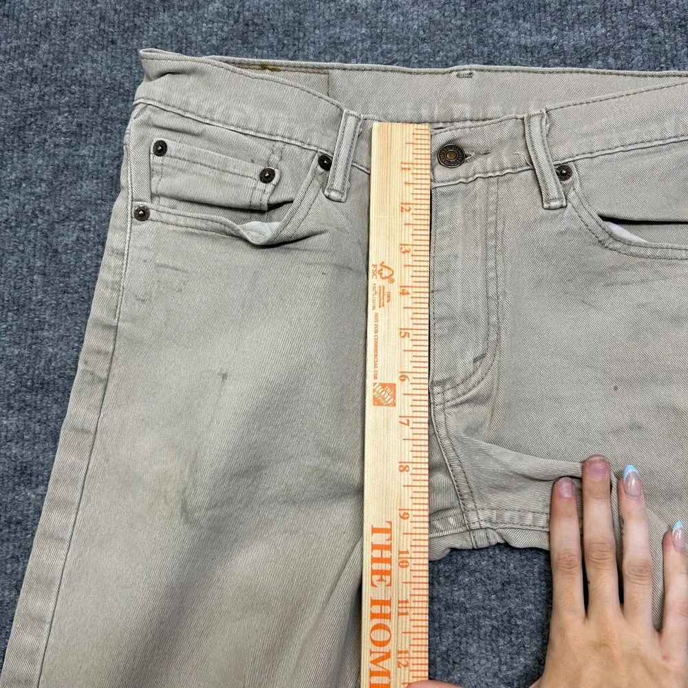 Levi's 511 Straight Jeans Men's Brown Denim Stretch Classic Zip‎ Fly - 31X29.5